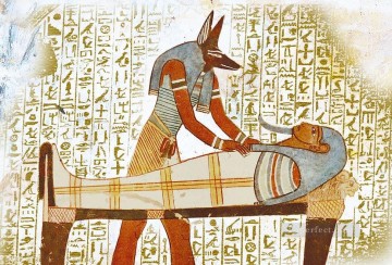 Arte original de Toperfect Painting - Dios y momia tótem arte primitivo original